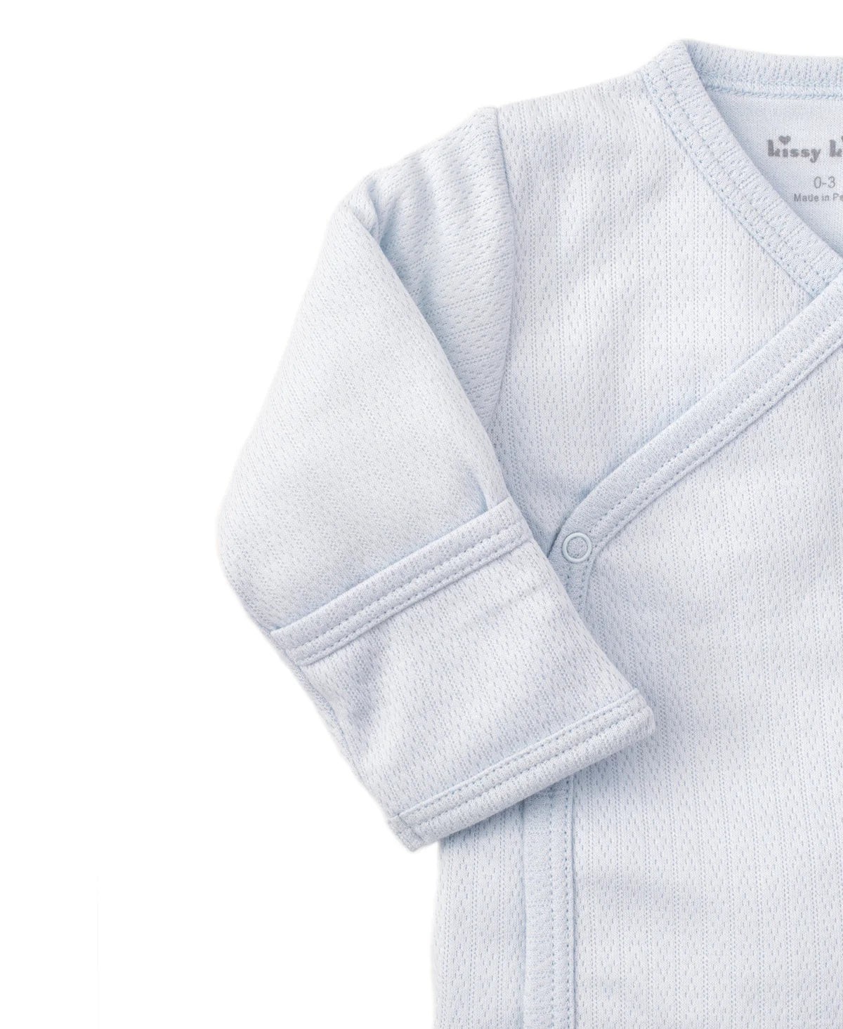 Light Blue Pointelle Cross Tee/Pant Set