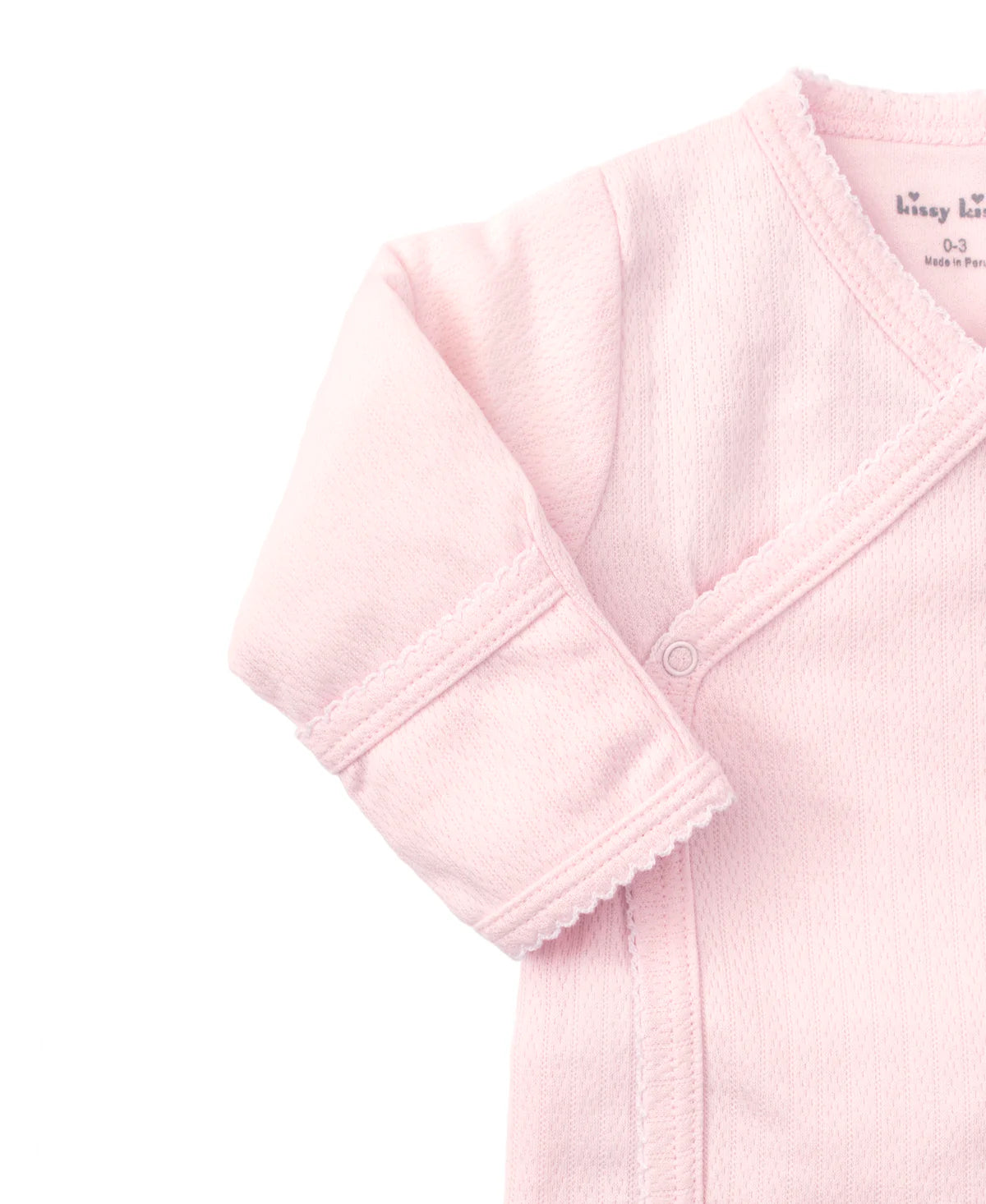 Pink Pointelle Cross Tee/Pant Set