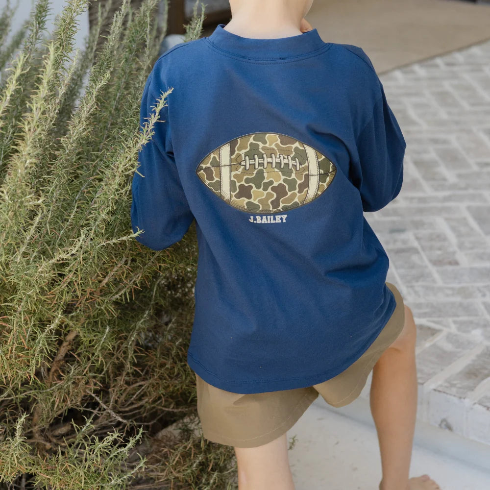 Long Sleeve Logo Tee - Football/Navy