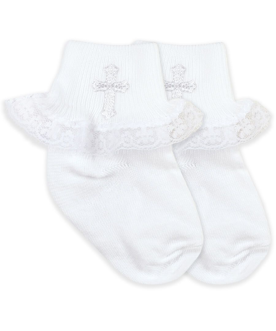 Jefferies Socks Smooth Toe Christening Turn Cuff Socks