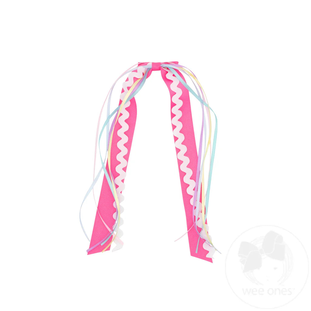 Ric-Rac with Grosgrain and Satin Streamers on a Hair Clip