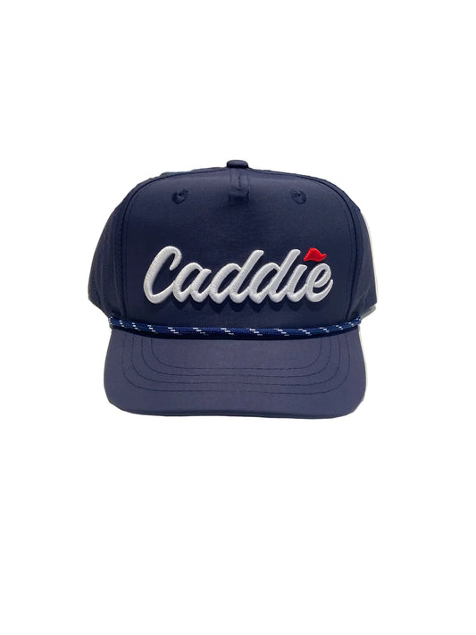 Caddie Performance Rope Hat Navy/White Youth