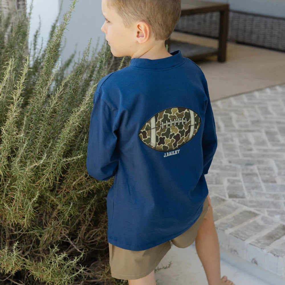 Long Sleeve Logo Tee - Football/Navy