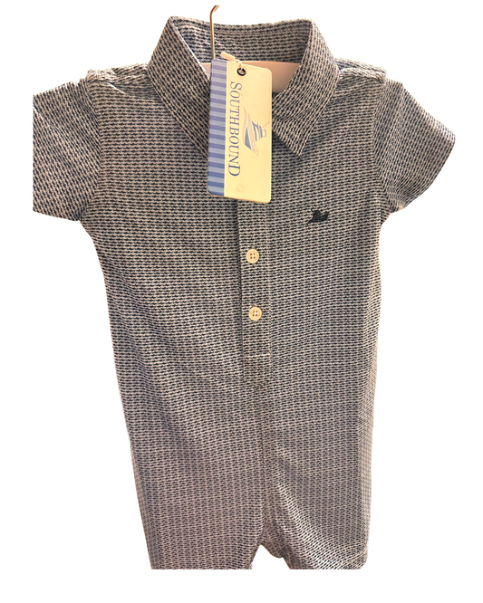 Polo Romper- Shark