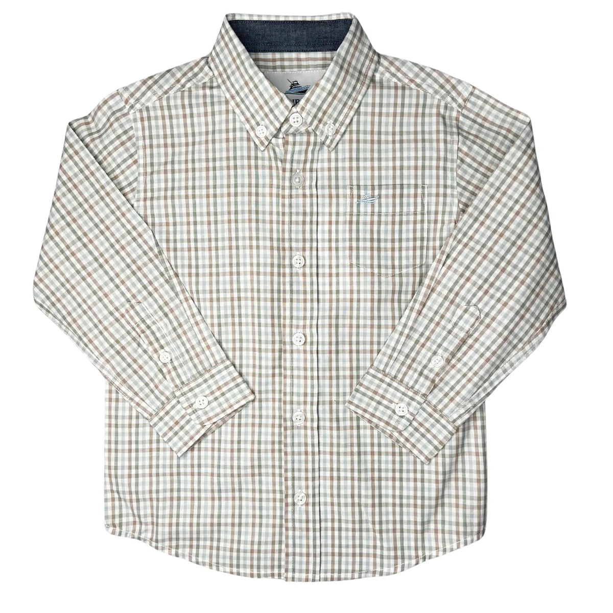 Southbound LS Dress Shirt-Green/Shadow