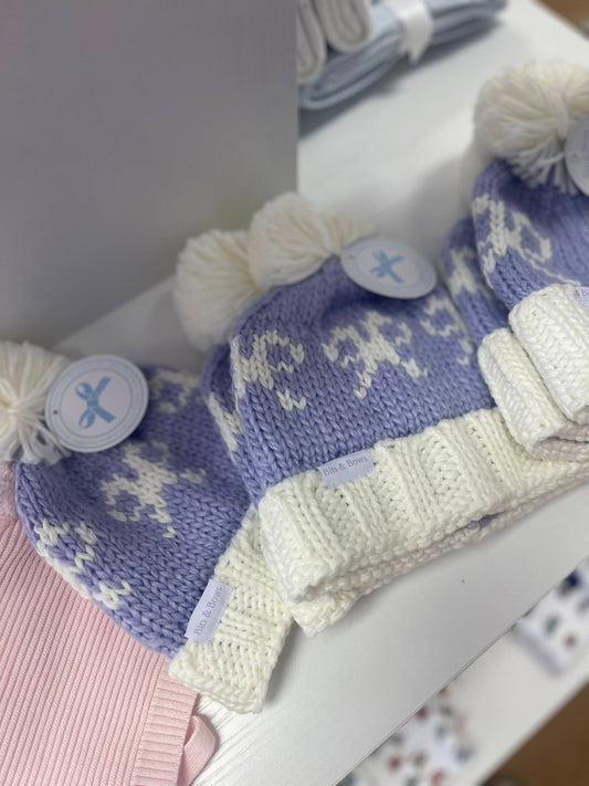 Bits & Bows - Purple Bow Beanie