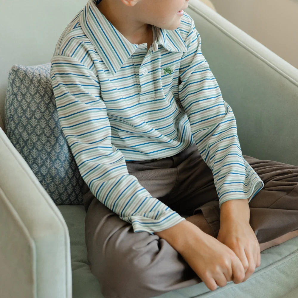 Performance Harry Long Sleeve Polo - Olive