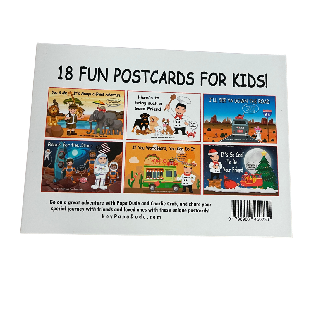 Papa Dude's Cool Kids Postcard Book