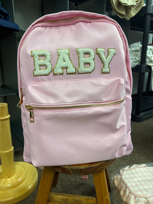 Backpack with Varsity Letters BABY