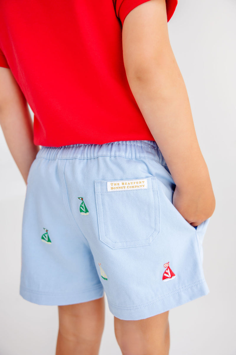 Beale Street Blue with Sailboats Critter Sheffield Shorts