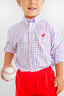 Lake Powell Plaid with Richmond Red Stork Dean's List Dress Shirt