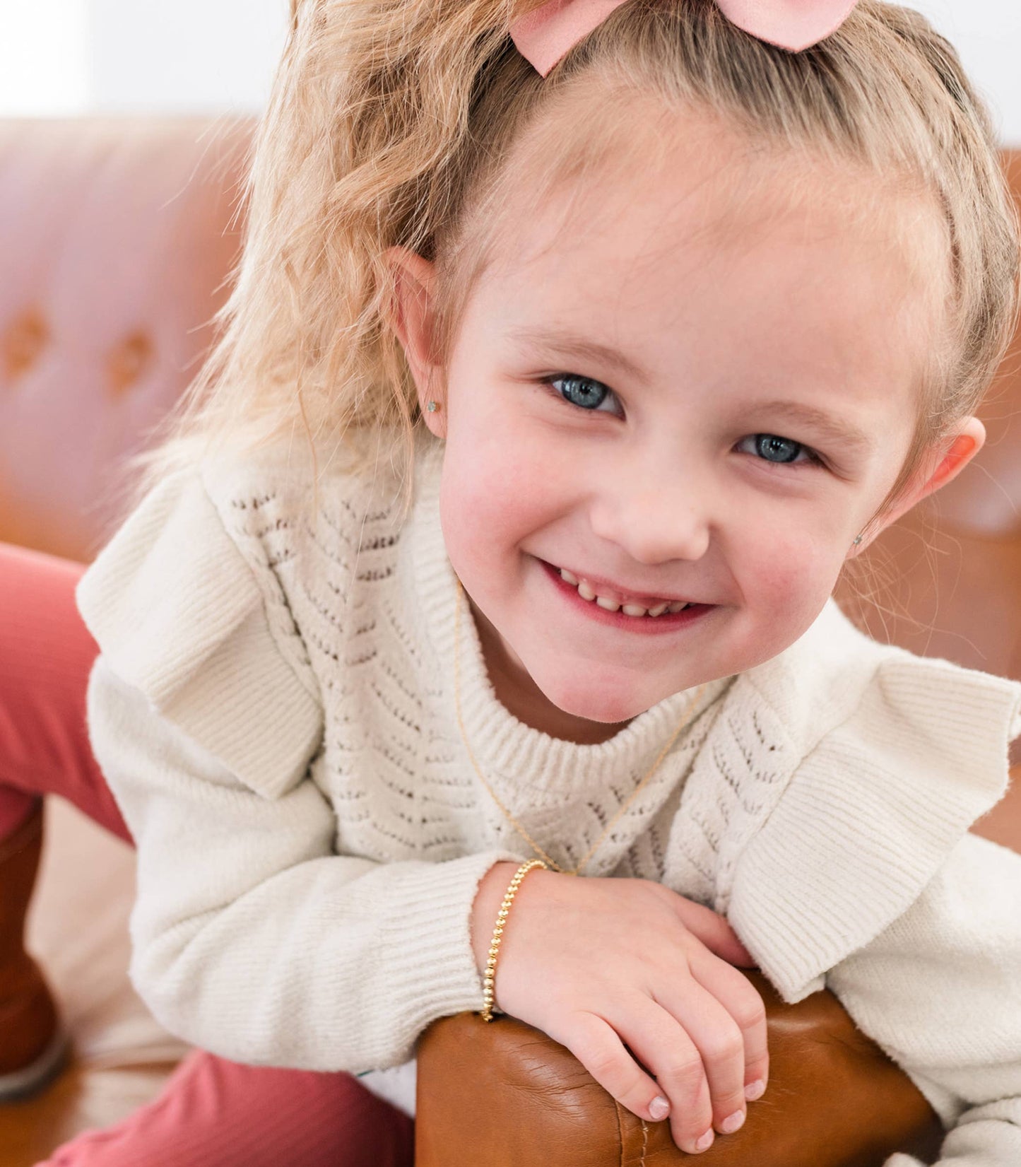 14K Gold-Plated SterlingSilver Baby or Girls Beaded Bracelet