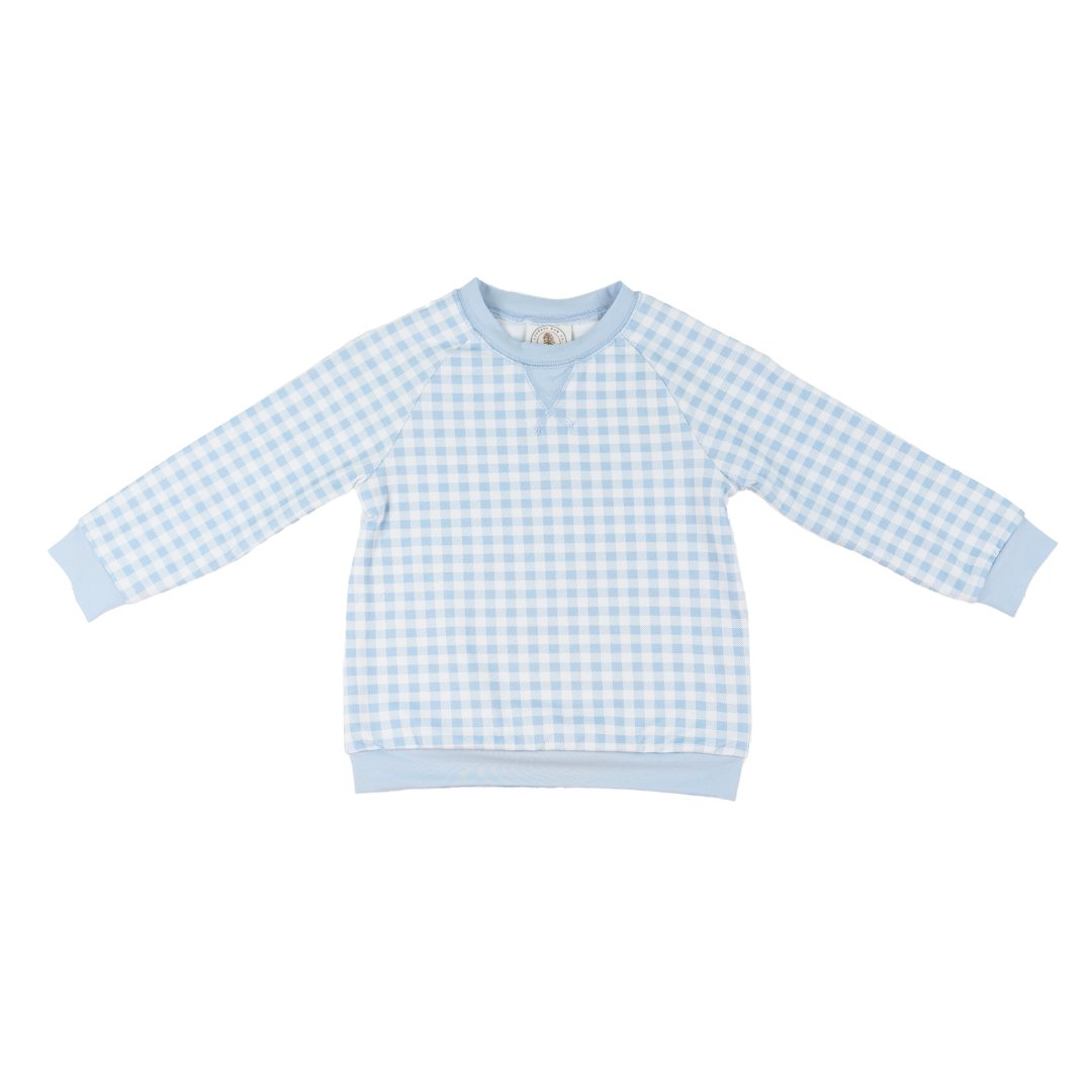 Blue Gingham Preston Pullover