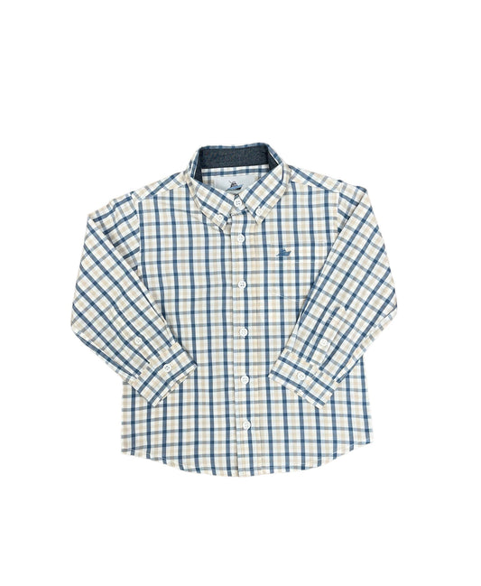 Dress Shirt-Blue/Khaki