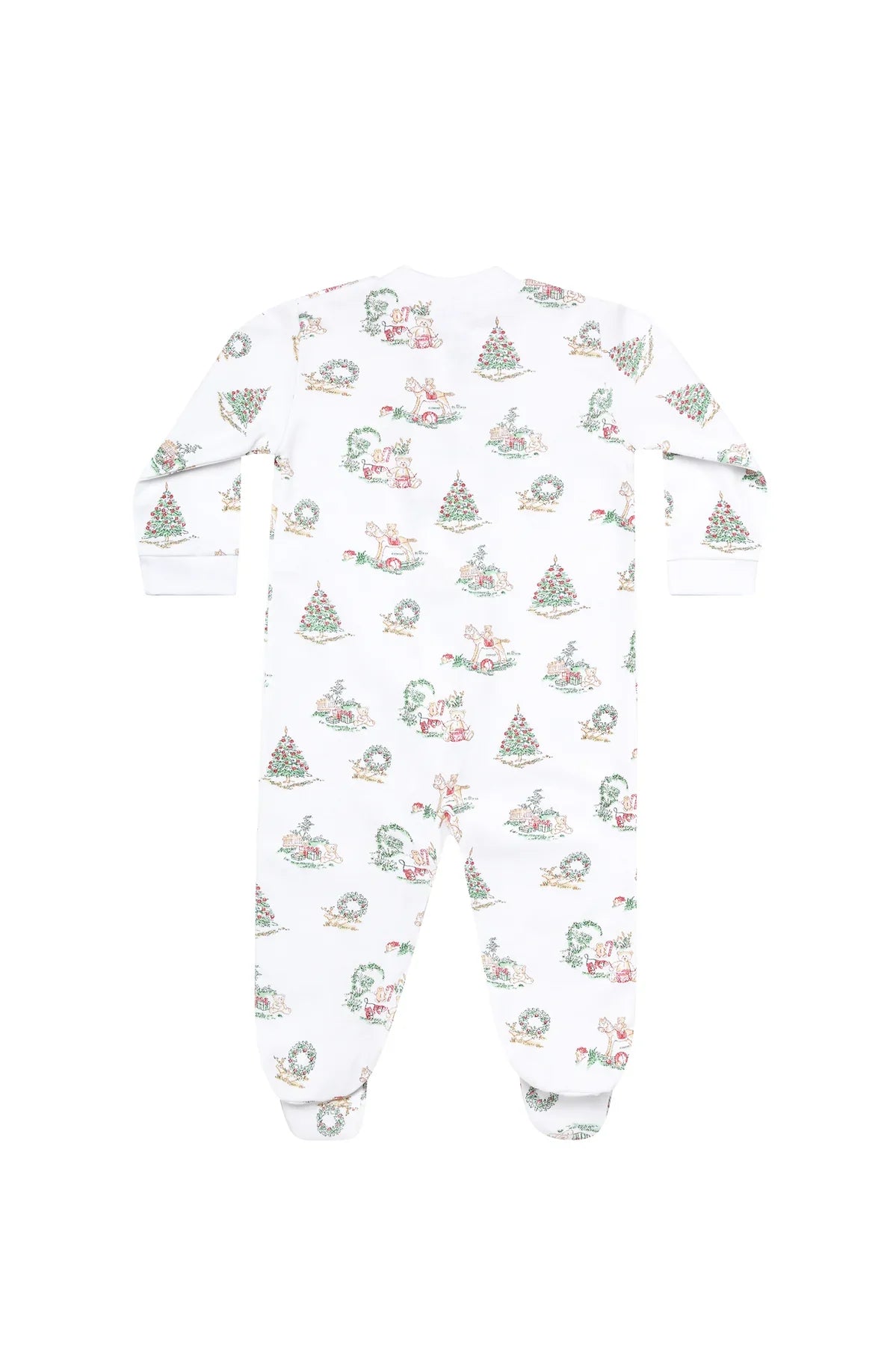 CHRISTMAS TOILE ZIPPER FOOTIE
