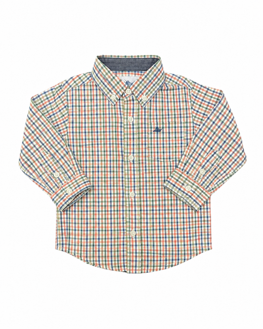 LS Dress Shirt Orange/Blue/Green/Tan