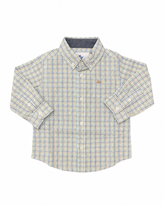LS Dress Shirt Tan/Blue/Green/White
