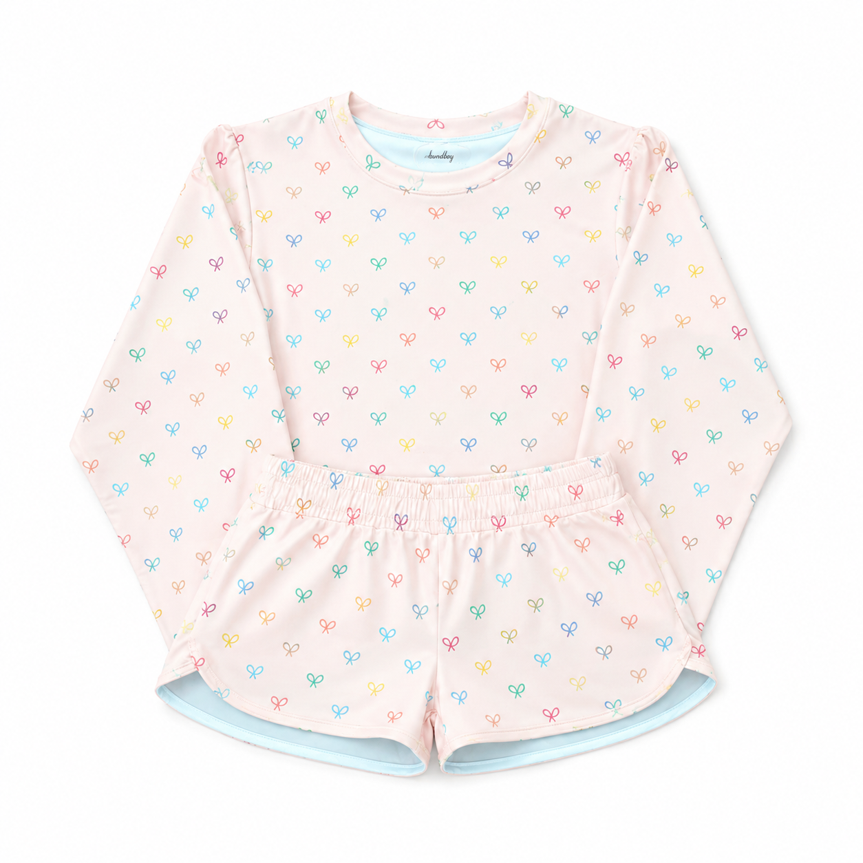 Multi Color Bow Short Set
