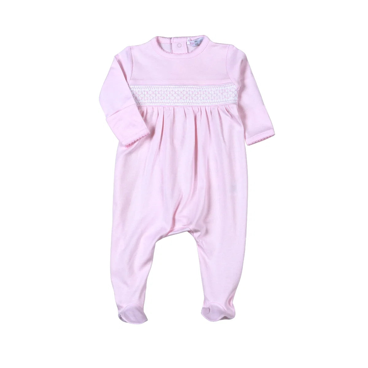 Pink Pima Hand Smocked Footie