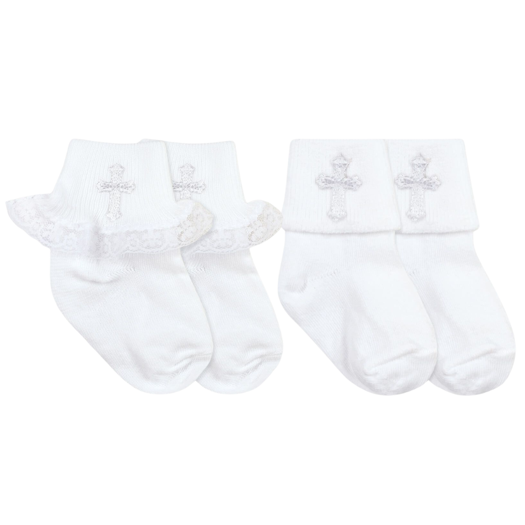 Jefferies Socks Smooth Toe Christening Turn Cuff Socks