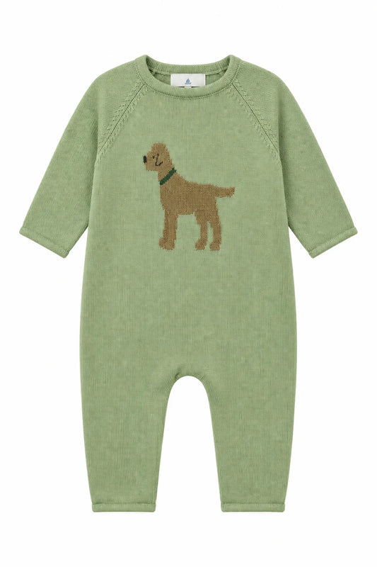 Southbound Green Dog Romper