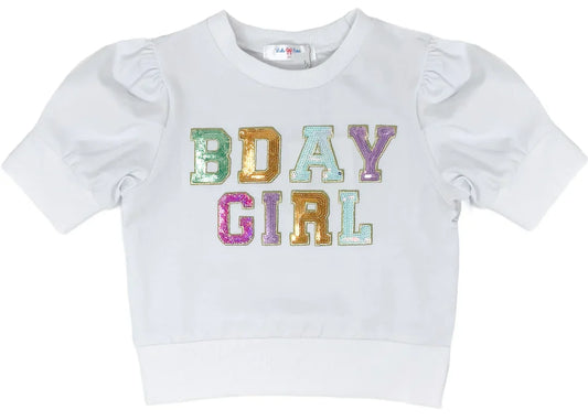 Bday Puff Shirt White