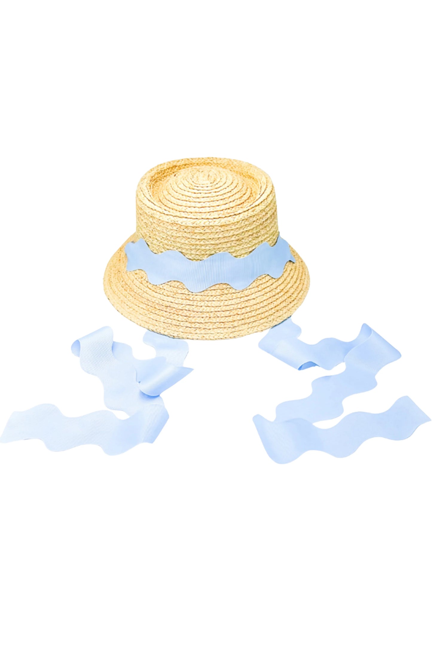 Blue Scallop Ribbon Harbor Hat