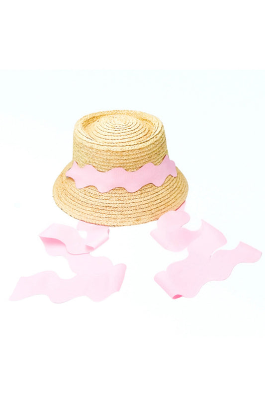 Pink Scallop Ribbon Harbor Hat