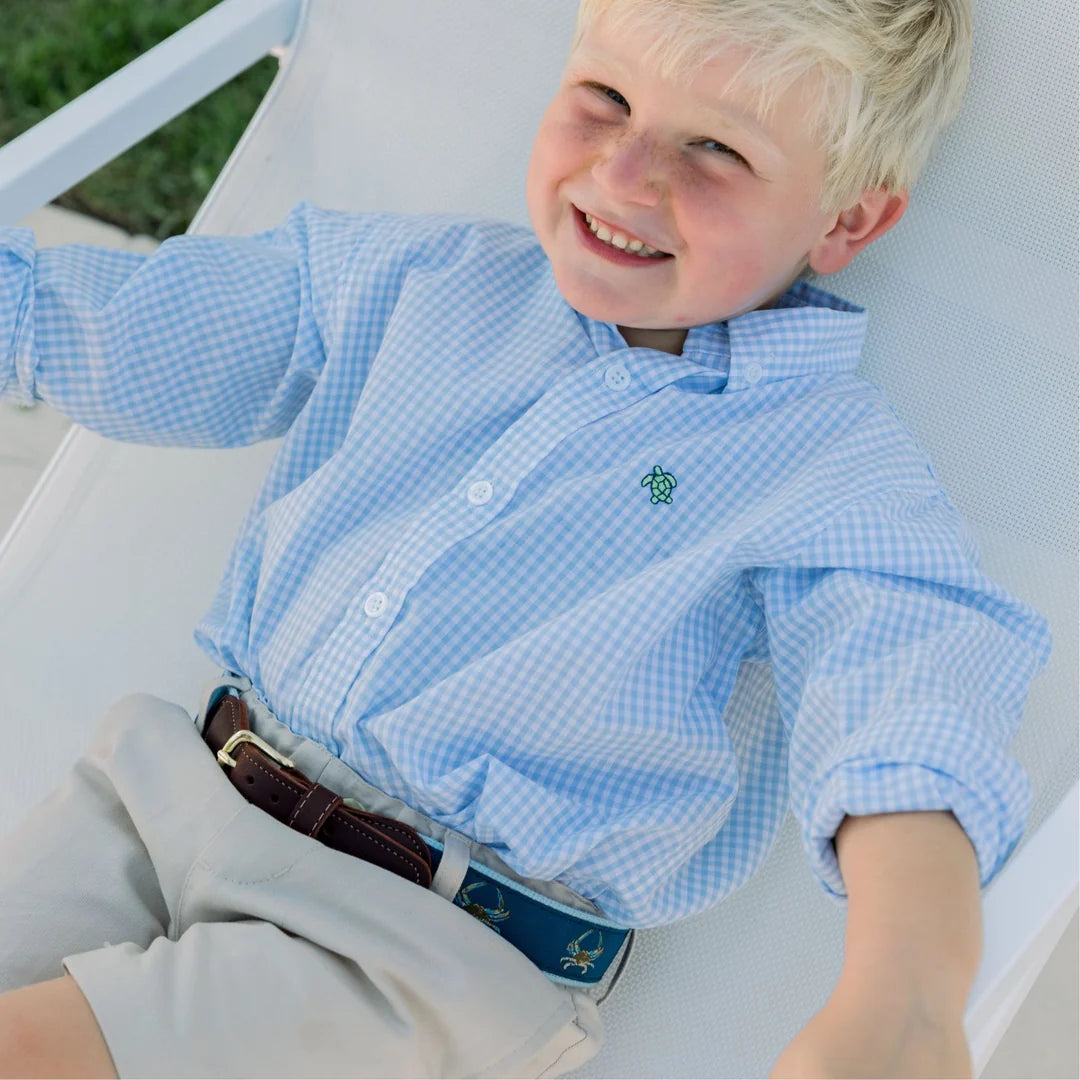 Button Down Shirt Lt Blue Check
