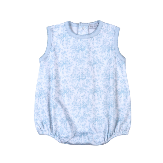 Blue Girl Toile Sleeveless Bubble