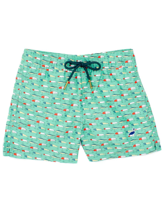 Boys Swim Trunk Vintage Lures