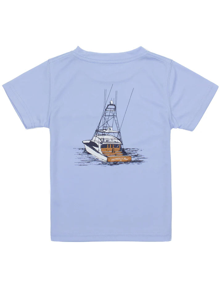 Boys Performance Tee SS Deep Waters Light Blue