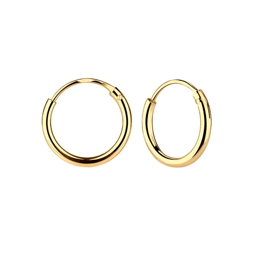 14K Gold Plated Endless Hoop Earring