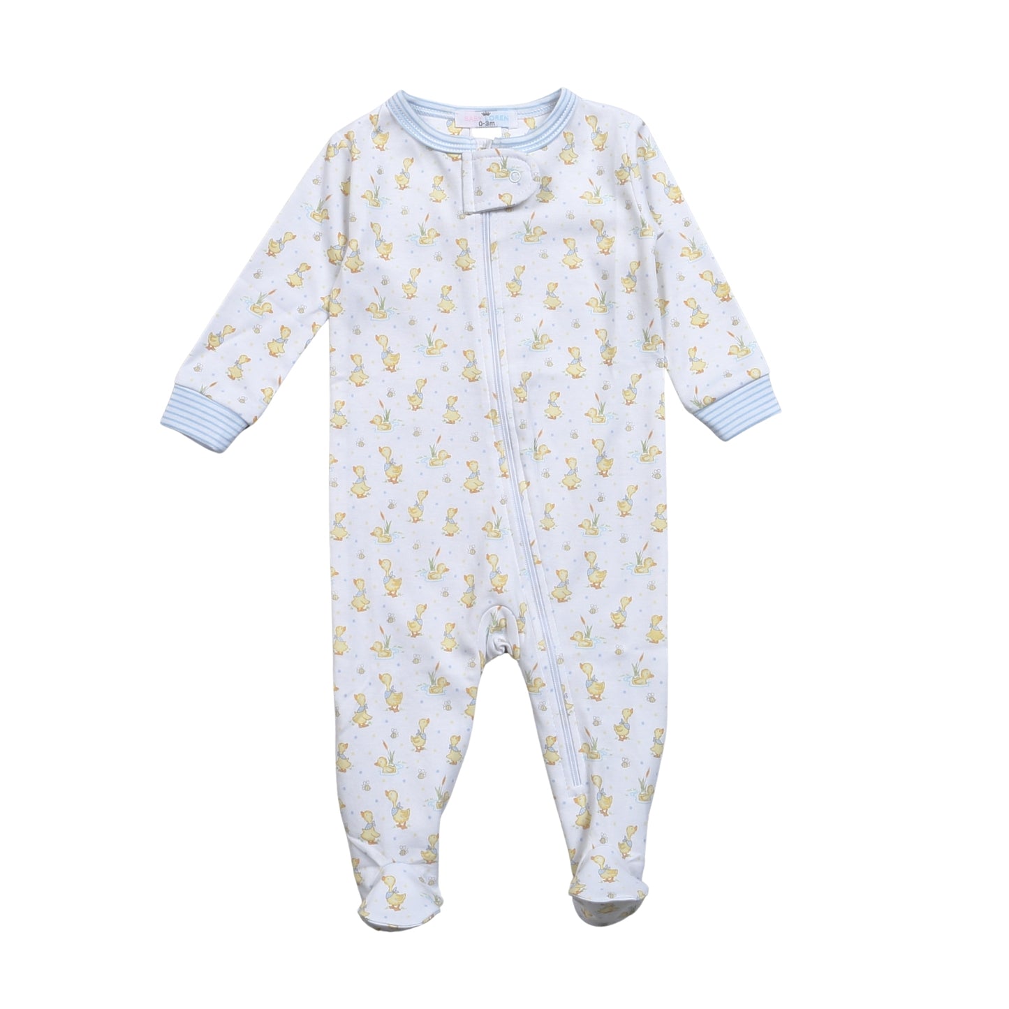 Ducks in the Pond Pima Zipper Footie