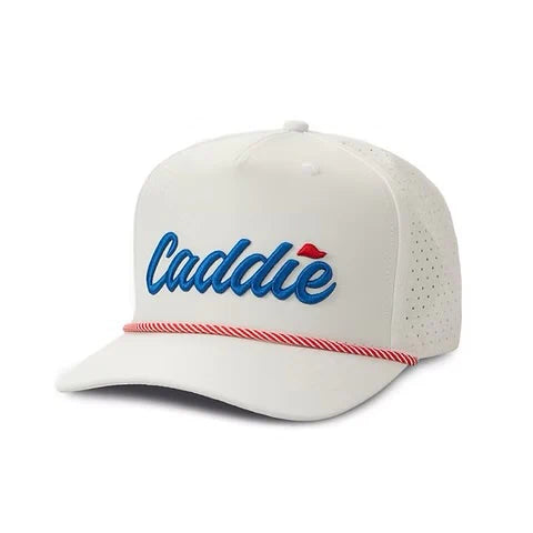 Caddie Performance Rope Hat White/Red/Blue Youth