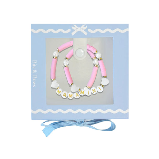 Bits & Bows - Pink Mama & Mini Bracelet