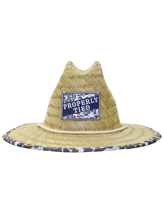 Boys Cabo Straw Hat Terra Camo