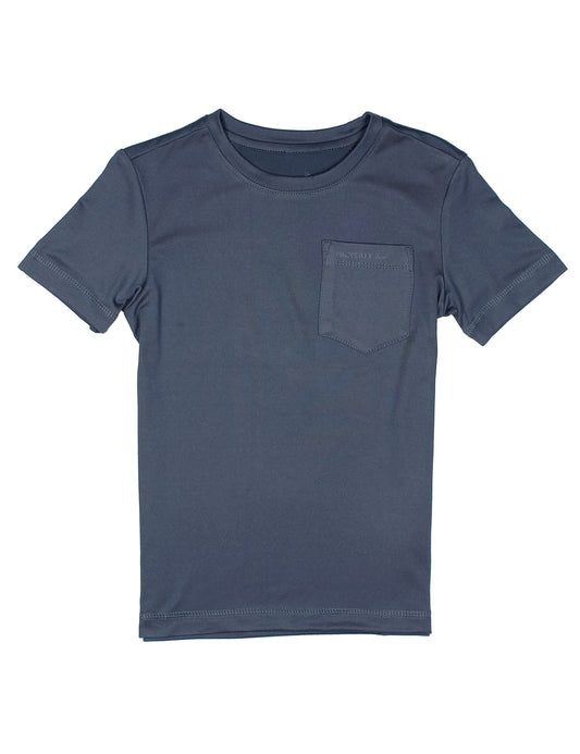 Boys Ravine Pocket Tee SS - Dusk Blue
