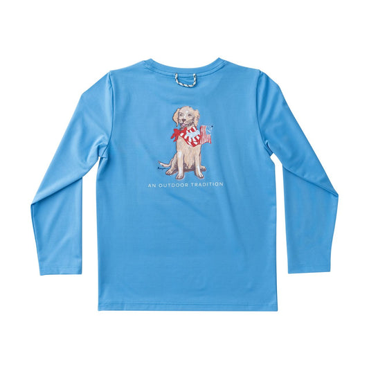 Kid's Pro Performance Long Sleeve Short Sleeve T-shirt – Dog/Flag
