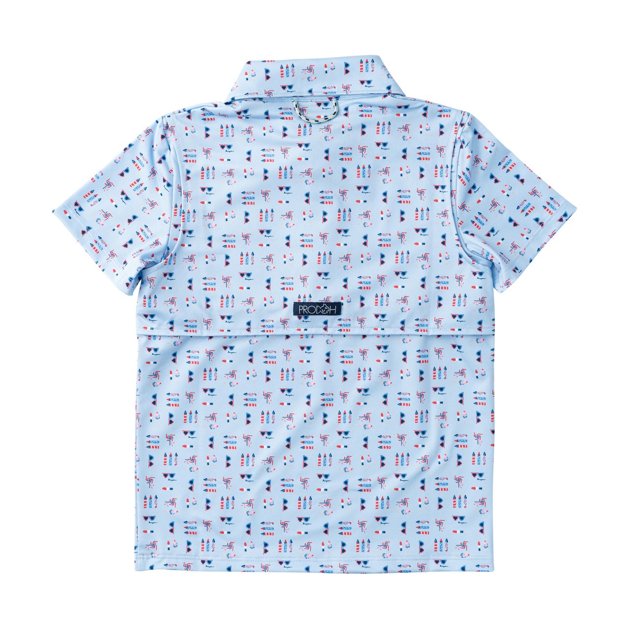 Boys' Short Sleeve Pro Performance Polo - Flag Print