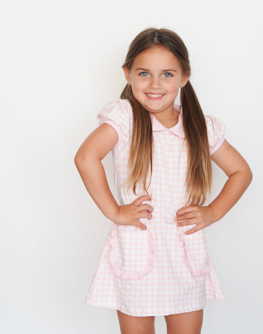 Pink Gingham Day Dress