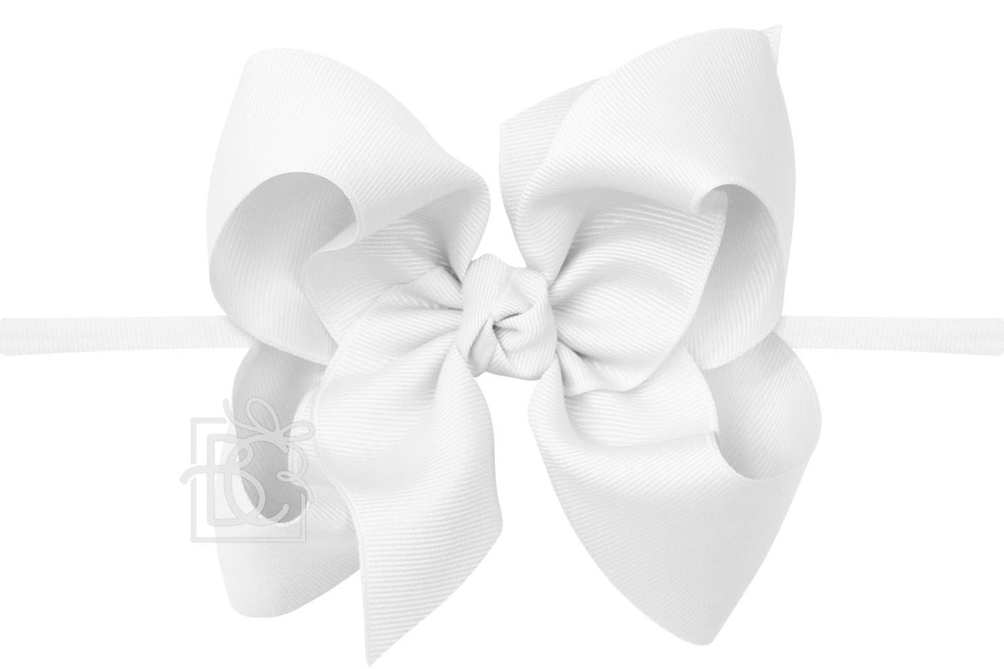1/4" Pantyhose Headband 5.5" W/ Signature Gross Grain Bow