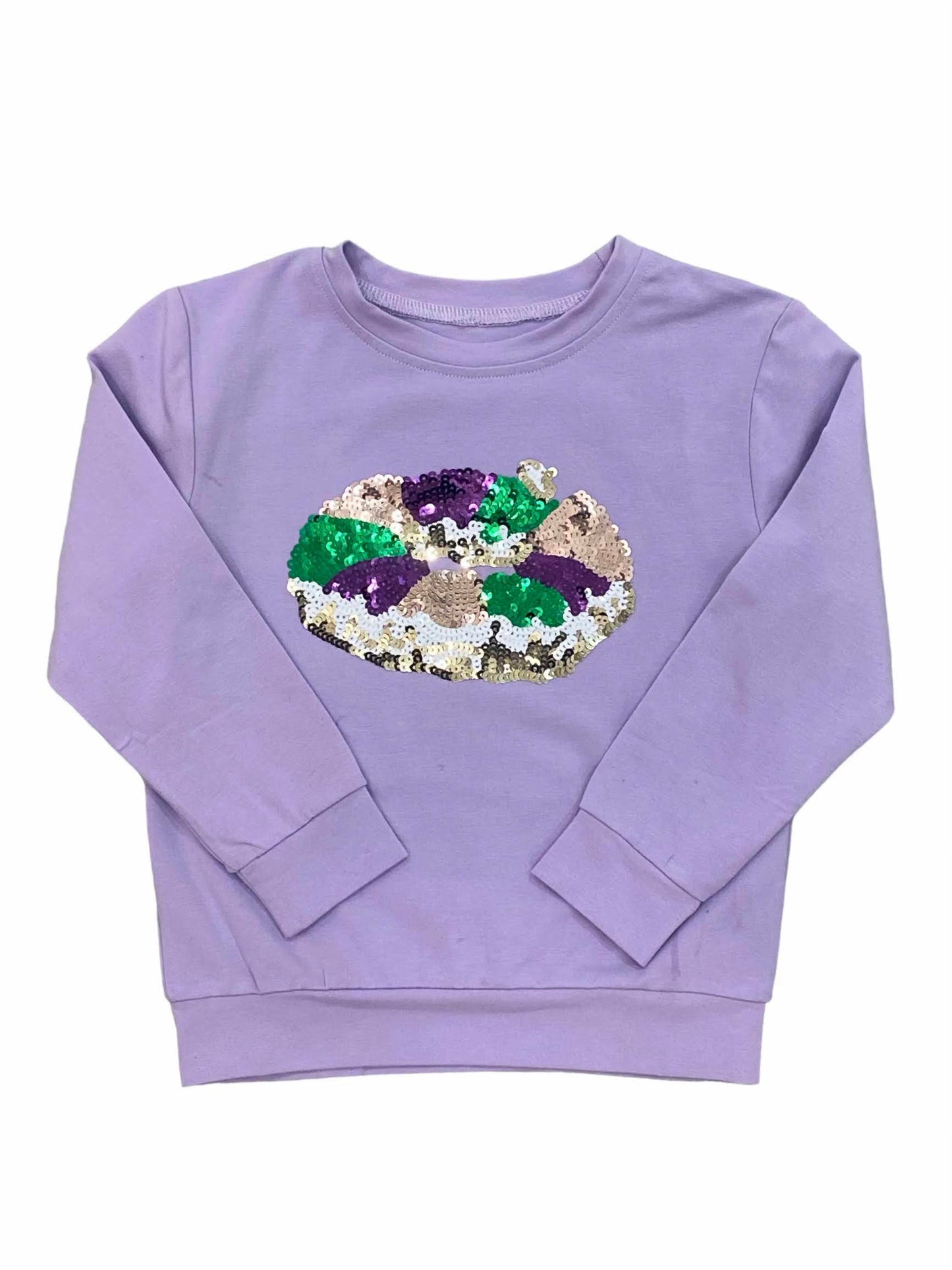 Lavendar King Cake Sequin Shirt