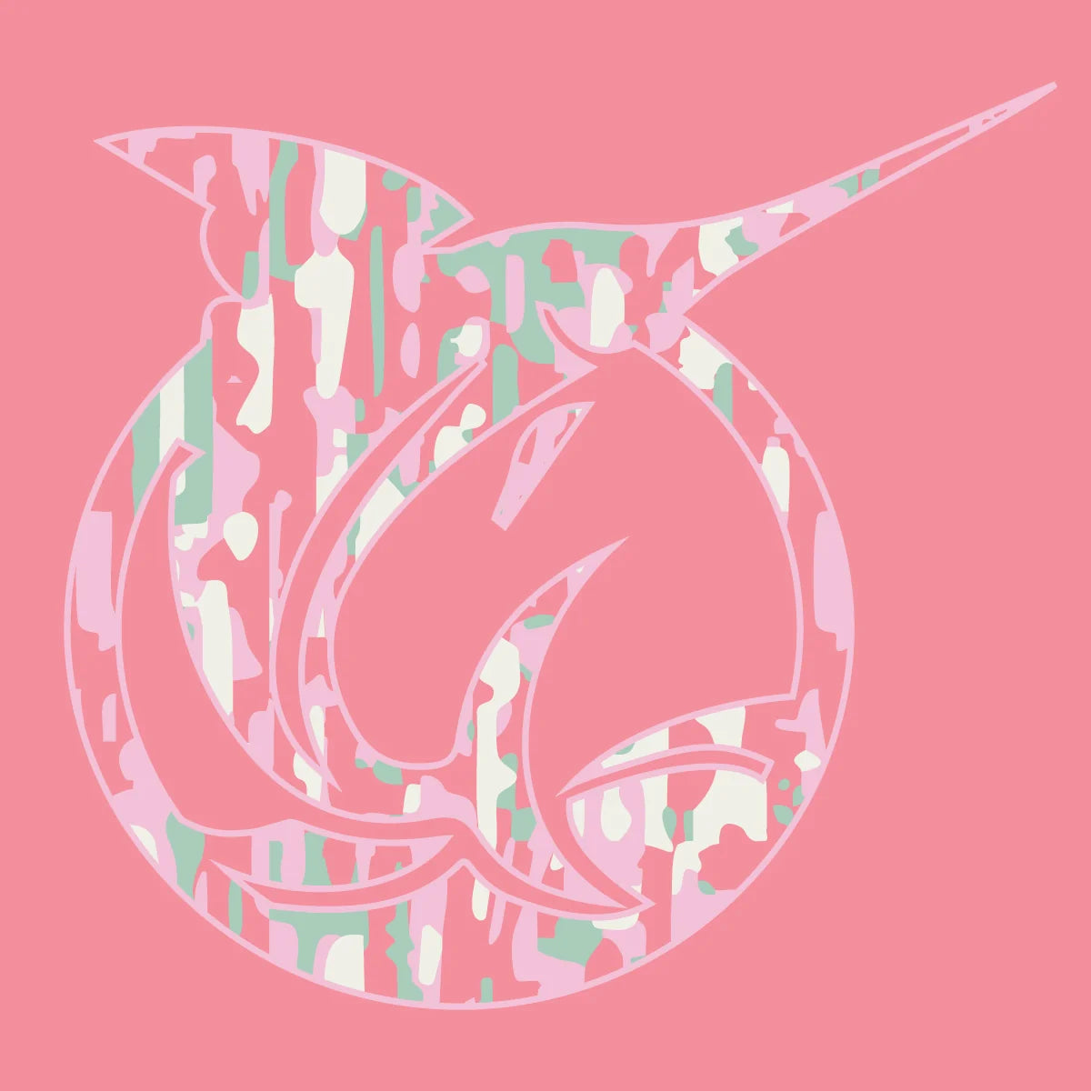 Girls' Pro Performance Long Sleeve T-shirt in Geranium Pink Camo Logo