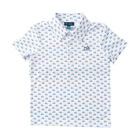 Boys' Short Sleeve Pro Performance Polo - Golf Cart Print