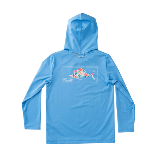 Kid's Pro Performance Hoodie T-shirt – Tropical Marlin Art