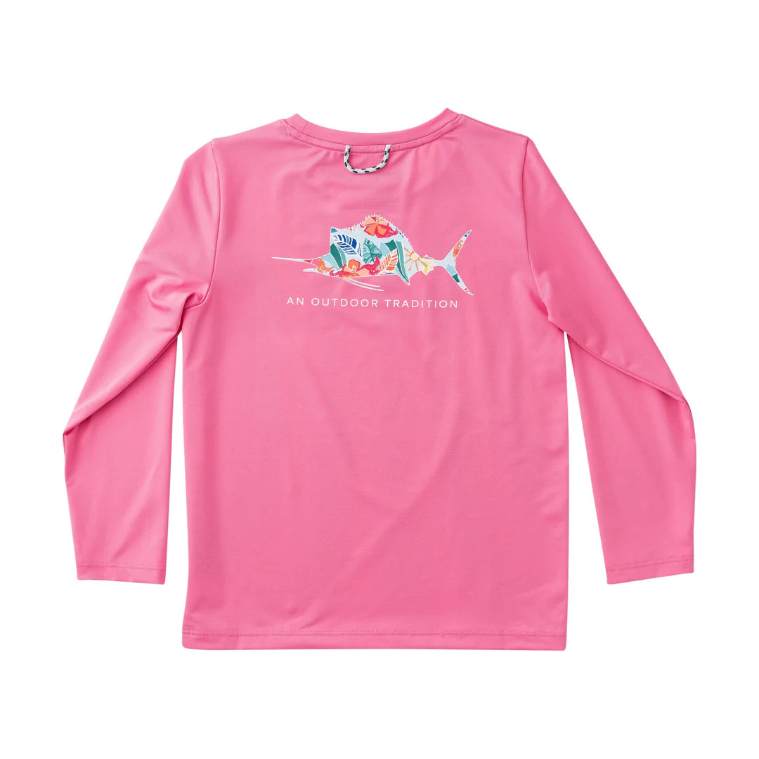 Kids' Pro Performance Long Sleeve T-shirt – Tropical Marlin Art