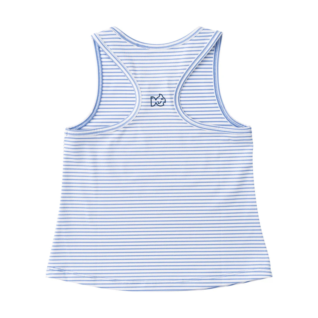 Girl's Active Racerback Tank Top – Persian Purple Stripe