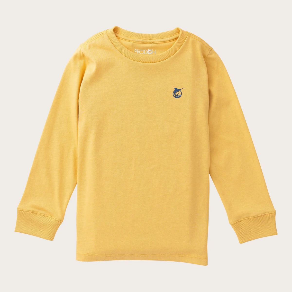 Boys' Long Sleeve Cotton T-shirt in Ochre Duck Hunting Dog Art