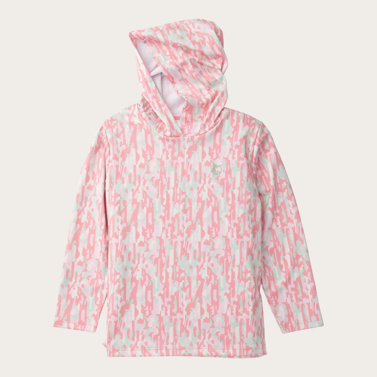 Girls' Pro Performance Hoodie T-shirt in Geranium Pink Camo